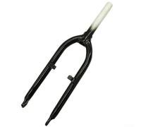 Horquilla delantera de bicicleta plegable de aluminio de 20 pulgadas de longitud total con freno en V y 28 especificaciones de tubo de 6 mm x 170 mm (negro)