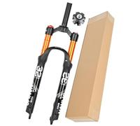 Horquilla Delantera de montaña, Horquilla Delantera para Bicicleta de montaña con Bloqueo de Aire, Recta, de 1-1/8", suspensión para Bicicletas de montaña de 26", 27,5" y 29", tamaños comunes, Libera
