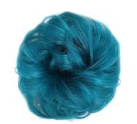 Horquilla Donut Hair Bun Scrunchie for mujeres y niñas, moño sintético de onda rizada con banda de goma, extensiones de cabello de moño desordenado Para sujetar y decorar el cabello(5127)