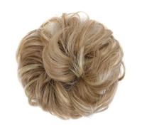 Horquilla Donut Hair Bun Scrunchie for mujeres y niñas, moño sintético de onda rizada con banda de goma, extensiones de cabello de moño desordenado Para sujetar y decorar el cabello(14H613)