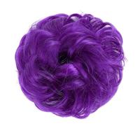 Horquilla Donut Hair Bun Scrunchie for mujeres y niñas, moño sintético de onda rizada con banda de goma, extensiones de cabello de moño desordenado Para sujetar y decorar el cabello(2410)