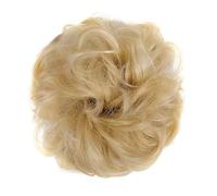 Horquilla Donut Hair Bun Scrunchie for mujeres y niñas, moño sintético de onda rizada con banda de goma, extensiones de cabello de moño desordenado Para sujetar y decorar el cabello(22H613)