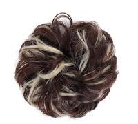 Horquilla Donut Hair Bun Scrunchie for mujeres y niñas, moño sintético de onda rizada con banda de goma, extensiones de cabello de moño desordenado Para sujetar y decorar el cabello(106)