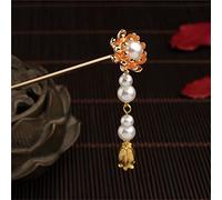 Horquilla femenina, palillos, horquilla de estilo chino, accesorios de vestir hechos a mano, joyería de boda nupcial F(Gold)