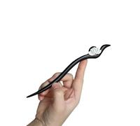 Horquilla for el pelo, horquilla china, horquillas de ébano for uso diario, tocado de falda con cara de caballo y pelo de Joker, Hanfu antiguo