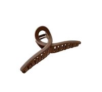 Horquilla grande para el pelo para mujer, estilo francés, elegante, para niñas, accesorios coreanos para el cabello (marrón oscuro)