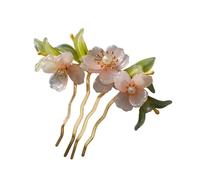Horquilla Horquilla for el cabello con perlas y flores rosas, horquilla Vintage, joyería for el cabello, tocado, Tiaras, pinzas for el cabello, pinzas for cabello grueso Tarjeta de emisión