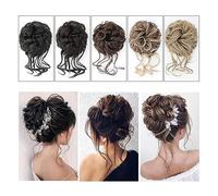 Horquilla Moño sintético desordenado for mujer Para sujetar y decorar el cabello(AM41-2M30)