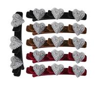 Horquilla Para El Pelo | Accesorios Para Peinados Con Corazones Aterciopelados | Set De Horquillas Pequeñas Retro Para Trenzas - Para Cabello Liso Grueso Fino Largo Corto Trabajo Baile Boda Viaje Fies