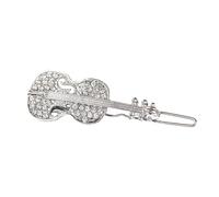 Horquilla para el pelo con diamantes de imitación para decoración de violín para niños, para oficina y uso doméstico