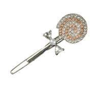 Horquilla para el pelo con diamantes de imitación para decoración de violín para niños, para oficina y uso doméstico