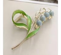 Horquilla para el pelo con diseño de flor de lirio azul del valle, horquillas de metal, pinzas de mandíbula y pasadores para cabello fino y grueso