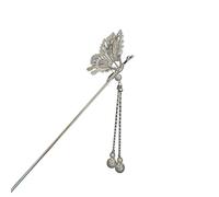 Horquilla para el pelo con forma de mariposa temblorosa con perlas y borlas, accesorios para fotos, joyería para el cabello, tocado de ninfa, perlas, horquilla con mariposa