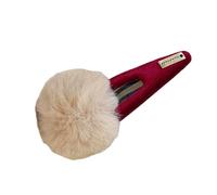 Horquilla para el pelo con pompones de color sólido para niñas dulces, pasadores estéticos, accesorios para el pelo de felpa, pasadores para el pelo para festivales, para la vida cotidiana, grandes y