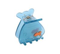 Horquilla para el pelo de acetato azul transparente, antideslizante, divertida, con diseño de tiburón y animales del océano, accesorios para el cabello