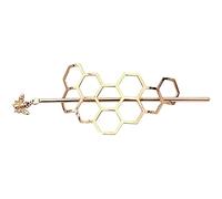 Horquilla para el pelo de panal, pasadores dorados de metal retro, adorno de peine de inserción de moda, delicado tocado de metal para mujeres y niñas