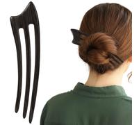 Horquilla para el pelo de sándalo, palillo de madera natural con aromas sutiles, horquilla china hecha a mano para mujer, color negro