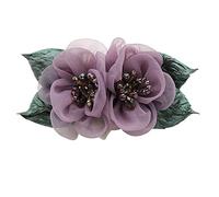 Horquilla para el pelo de tul, elegante pasador para el pelo, estilo de flores, para mujeres finas, para cabello fino
