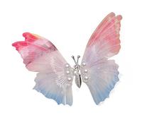 Horquilla para el pelo en forma de mariposa temblorosa con perlas, accesorios para fotos, joyería para el cabello, tocado vintage para mujer