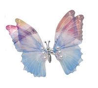 Horquilla para el pelo en forma de mariposa temblorosa con perlas, accesorios para fotos, joyería para el cabello, tocado vintage para mujer