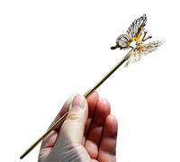 Horquilla para el pelo en forma de mariposa temblorosa con perlas y borlas, accesorios para fotos, joyería para el cabello, tocado de perlas de hada de ninfa