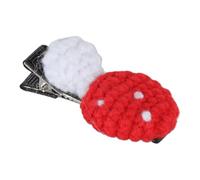 Horquilla para el pelo hecha a mano con forma de hongo de ganchillo, accesorios para el pelo, suministros de fiesta para niñas