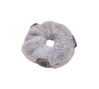 Horquilla para mujer, moño de dona, diadema de anillo juvenil, horquilla retráctil para cola de caballo (gris)