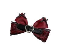 Horquilla plana con forma de corazón y encaje para balletcore, elegante clip para el pelo con lazo