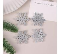 Horquilla plateada para el pelo con perlas brillantes y copos de nieve de metal, accesorios para el cabello