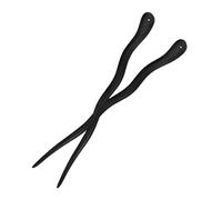 Horquilla Retro de Madera de Ébano Negro 2 Piezas para Mujer