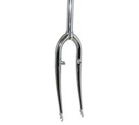 P2R - Horquilla rígida para bicicleta de montaña de 26 pulgadas, acero cromado con tacos giratorios lisos, 250 mm, 1-8, 28,6 mm, exterior