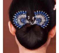 Horquilla rizadora de pelo de pavo real, alas de ángel, elegante fabricante de moños de pelo, con forma de pavo real, rizador de pelo elegante, accesorios para el cabello