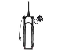 Horquilla Suspensión for Bicicleta Montaña 26/27.5/29 Pulgadas Recto/ Cónicode 1-1/8" Recorrido De 120 Mm Manual/Remoto Horquillas De Bicicleta Doble Hombro QR Freno De Disco Rebote Ajustable(Tapered-