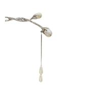 Horquillas chinas, Horquilla de metal con borlas de perlas y tocado de estilo antiguo, accesorio for el cabello chino Hanfu, color blanco