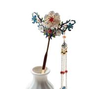 Horquillas chinas, Tocado con horquilla Hanfu Tocado Cloisonné Borla de moda antigua