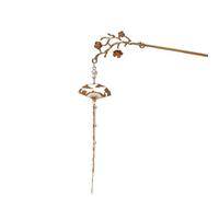 Horquillas con Borlas Palillos for el cabello, horquillas estilo palillos chinos, diseños florales, borlas en forma de abanico, pinzas laterales, joyería for vestido Hanfu for mujer(Color 03)