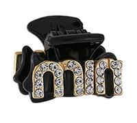 Horquillas coreanas para el pelo para niñas, elegantes diamantes de imitación con letras para el pelo, accesorios para el cabello para flequillo lateral, garras grandes para el cabello grueso, pinzas