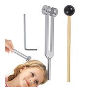 Horquillas de afinación para curación, juego de tenedores de afinación sensoriales de aleación de aluminio, kit de diagnóstico de frecuencia, incluye mazo de horquilla de afinación