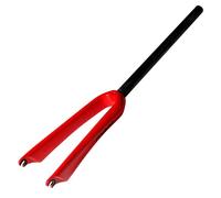 Horquillas De Fibra De Carbono Bicicletas BMX De 14/16/18/20 Pulgadas Rígidas PlegablesFreno C Delanteras Tubo Recto De 1-1/8 Pulgadas Cierre Rápido 74 Mm/100 Mm(Rosso,74MM-20IN)