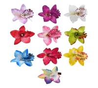 Horquillas de Flores para Mujeres | 10 Piezas De Horquillas De Orquídeas Hawaianas Artificiales Bohemias | Florales | para Vacaciones, Festivales, Bodas, Viajes, Verano, Primavera, Uso Diar
