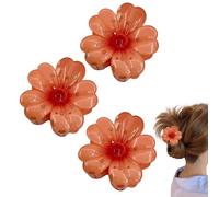 Horquillas de garra con flores - 3 piezas de sujeción antideslizante para peinados - Horquillas de garra con flores para cabello grueso - Para niñas, novia, hermana, hija, madre y ella