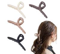 Horquillas de garra para el cabello, 4 pinzas de garra opacas - Horquillas decorativas para el pelo, para niñas y mujeres, uso diario, playa, reunión, ocasiones formales