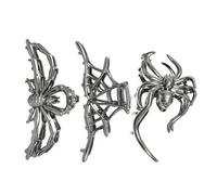 Horquillas de Halloween | Pinzas de Metal con Forma de Garras de Horror | 3 Unidades Accesorio De Esqueleto Y Araña Para Mujer Fiesta De Halloween Y Ocasiones Especiales