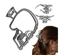 Horquillas de Halloween - Pinzas de Metal con Forma de Garras de Horror,3 Unidades Accesorio De Esqueleto Y Araña Para Mujer Fiesta De Halloween Y Ocasiones Especiales