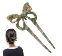 Horquillas de horquilla vintage - Stick en forma de acetato U, dos pun-pong de broche | Herramientas de estilo clásico para mujeres, elegante kit de accesorios de torsión para peinados gruesos