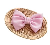 Horquillas de Lazo All-match Pure Color Cloth Three Layers Big Bow Hairpin Spring Clip Barrettes Women Girls Hair Accessoriesr Headwear(Color 7)
