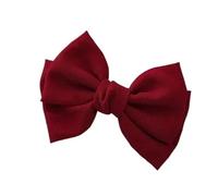 Horquillas de Lazo All-match Pure Color Cloth Three Layers Big Bow Hairpin Spring Clip Barrettes Women Girls Hair Accessoriesr Headwear(Color 2)