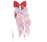 Horquillas De Lazo De 6 Piezas, Accesorios Para El Cabello Con Diamantes De Imitación De Perlas, Accesorios Para El Cabello Trenzados Para Damas, Decoraciones Para Fiestas, Regalos De Navidad.