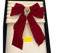 Horquillas de Lazo Red Velvet Big Bow Hairpin Fabric Roses Bowknot Hair Clips For Girls Ponytail Barrette Heawear Accessories(Type 1)