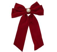 Horquillas de Lazo Red Velvet Big Bow Hairpin Fabric Roses Bowknot Hair Clips For Girls Ponytail Barrette Heawear Accessories(Type 4)